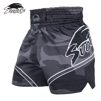 SUOTF MMA boksa fitnesa sporta īpašu vaļīgas bikses, kas cīnās boksa bikses muay thai apģērbu Tiger Muay Thai īss mma sanda
