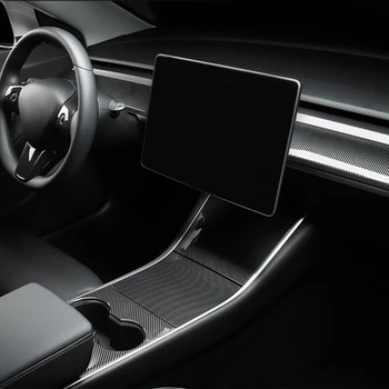 Centra Konsoli, Paneli, Paneļa Wrap Pārklājuma Segumu Apdares Fit ABS Oglekļa Stilu Tesla Model 3