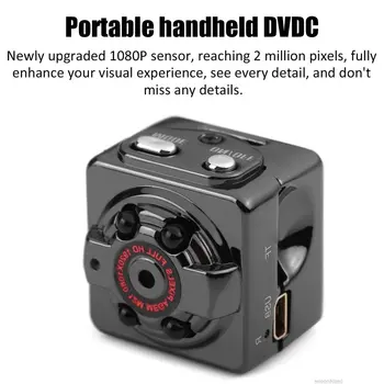Mini Cam WIFI Kameru Korpusa CMOS Videokamera, Diktofons SQ8 PILNA Nakts Redzamības Ūdensizturīgs DV Kameru Melnas Plastmasas ACEHE --