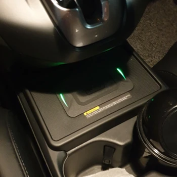 10W auto bezvadu lādētāju Honda CRV CR-V 2017 2018 2019 bezvadu lādēšanas tālruņa lādētāja uzlādes plate piederumi