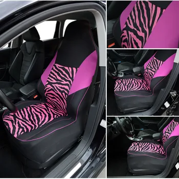 AUTOYOUTH Samta Auduma Rozā Zebra Automašīnu Seat Cover Universal Der lielākajai daļai Automašīnu SUV Auto Dizains Interjera Aksesuāri, Sēdekļa Vāku