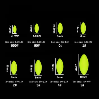 Augstas Kvalitātes 40/60 Pakotnes fluorescences Peldēt Nakts Zvejas Peldēt 8 Izmērs Septiņu Zvaigžņu Peldēt Piederumu Spilgti FU007