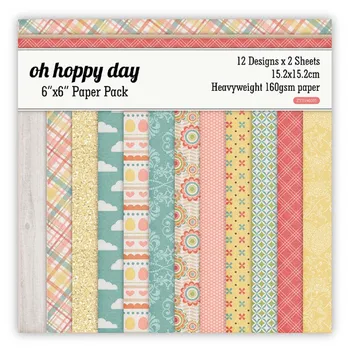 12 Dizainu Oh Happy Day Rakstaina Papīra Scrapbooking Papīra Iepakojums Roku Darbs Amatniecības Papīra Kuģi Fona Pad Oriģināls Dizains