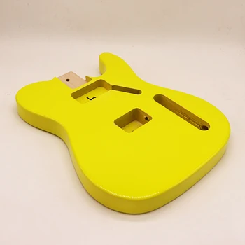 TL Ģitāra struktūra, dzeltenā DIY Ģitāra Daļas poplar koka elektriskā pielāgota krāsošana ģitāra barelu