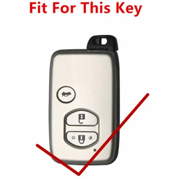 FLYBETTER Īstas Ādas KeyChain 3Button Smart Key Lietu Vāku Toyota Prado/Kroņa/Camry/Reiz Car Styling L238