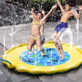 100/170CM Piepūšamās Spēlēt Mat Ūdens Strūklu Pad Rotaļlietas Āra Puse Sprinkleru Splash Pad Bērniem Giardino Visu'aperto Piscina Nuoto