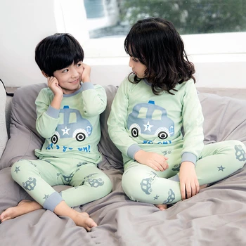 Ziemas Bērnu Multfilmas Pidžamas Pidžamas Komplekts Bērniem Kokvilnas Sleepwear Zēni Meitenes Drēbes Pijamas Apģērbu 2-13Y Tīņi Sleepwear