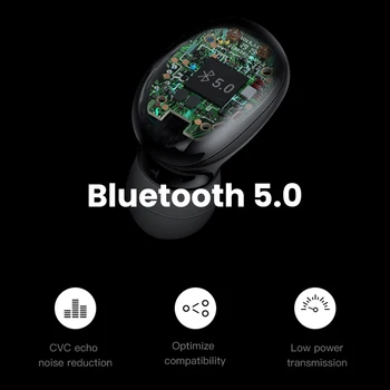 ESVNE TWS 5.0 Bluetooth Bezvadu Austiņas Sporta austiņas, telefona Stereo Earbuds Austiņas Austiņas Lādēšanas Lodziņā Jaudas Displeju