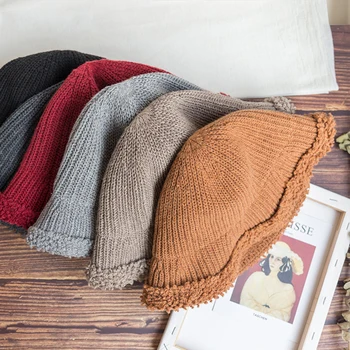 6 krāsas pieejams Jauns modes gadījuma raibs adīt siltas klp temperamentīgs sievietēm, gudrs, elegants rudens ziemas cietu spaini cepure