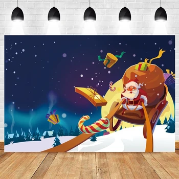 Yeele Priecīgus Ziemassvētkus Photocall Santa Claus Aļņi Chalet Fotogrāfija Backdrops Foto Fonu Foto Studijas Aksesuārus