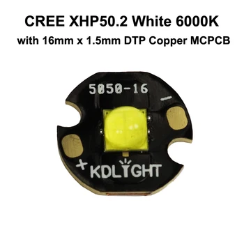 2019 Newset 3 V Cree XHP50.2 K2 2A Balta 6000K LED Avotu ar 16mm / 20mm DTP Vara MCPCB