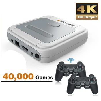 Video Spēļu Konsole, Arcade Bērniem Retro Spēļu Konsole Emulatora Pre-instalētu 40000 Spēles HD (4K HDMI Izeja 128G Mini Portatīvo Konsoli
