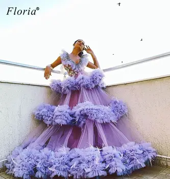 Haute Couture Violeta Celebrity Kleitas Daudzpakāpju Ilgi-Line Sarkanā Paklāja Runaway Kleitas Sievietēm Puse Nakts Modes Fotogrāfiju Halāti