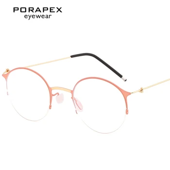 Sakausējuma Brilles Rāmis Vīriešu Kārtas Ultravieglajiem Recepšu Brilles Sievietēm Tuvredzība Optisko Rāmis 2019 Jaunu korejiešu NEVIENA Skrūve Brilles