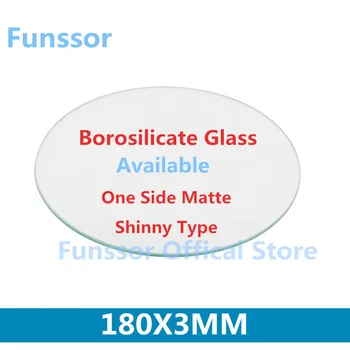 Funssor 180mm kārta Borsilikāta Stikla plāksni 3mm Biezums REMONTDARBOS Delta 3D Printeri