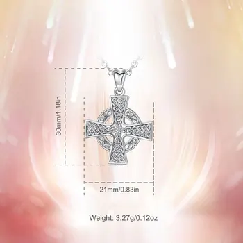 Eudora 925 sterling silver Cross Kulons, Kaklarota, Kristiešu Krusta Dizaina Kaklarotas Fine Jewelry Modes Dāvana Sievietēm D464