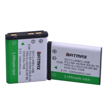 Batmax Li-40B, Li 40B Li-42B Akumulatoru+LED Dual USB Lādētājs Olympus, par FUJIFILM fuji NP-45 NP 45 NP45 NP 45A 45B 45S EN-EL10