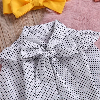 VIŅŠ Sveiki Baudīt Bērnu drēbītes, Bērnu un Meiteņu Komplekti Rudens Dot garām Piedurknēm Top+Siksna Svārki+Galvas saiti 3-gabalus Maz Meitene Apģērbs