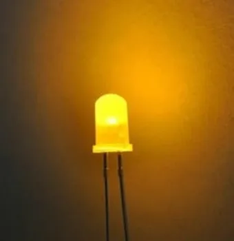 1000pcs F3 3mm Dzelteno Kārtu Super spilgti LED Gaismas LED miglas izkliedēto