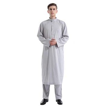 Islāma Apģērbi Vīriešiem Musulmaņu Tērpu Arābu Thobe Ramadāna Kostīmi Cietā Arābu Pakistāna, Saūda Arābija Abaya Vīriešu Pilnu Piedurknēm Valsts