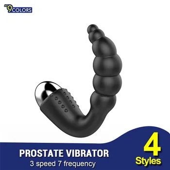 9 KRĀSAS, 3 Ātrumu Vibrācijas Vīriešu Prostatas Masāža, Anālais Plug ButtPlug G-Spot Stimulēt SM Geju Anālās Rotaļlietas Vibrators Vīriešiem