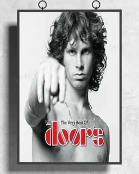 H342 Zīda Plakātu Mājas Apdare Durvīm, Amerikāņu Rokgrupa Jim Morrison Albumu Sienas Mākslas Ziemassvētku Dāvanu