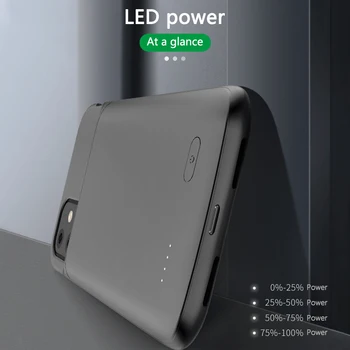 4800/5000mAh Bateriju Lādētāju Lietā Par iPhone 11 Pro Max Ultra Plānas Portable Power Bank Lādētāja Vāciņš Lietā Par iPhone 11 Pro