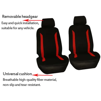 5 gab. Universālie Auto Sēdekļu Pārvalki ar 2 mm Kompozītu Sūklis Poliestera Audums Piederumi Auto Transportlīdzekļa Sēdekļa Aizsargs