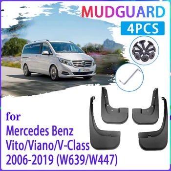 Auto Dubļu Sargi uz Mercedes Benz Vito Viano V Klases 2006~2019 W639 W447 Mudguard Splash Sargiem Fender Mudflaps Auto Piederumi