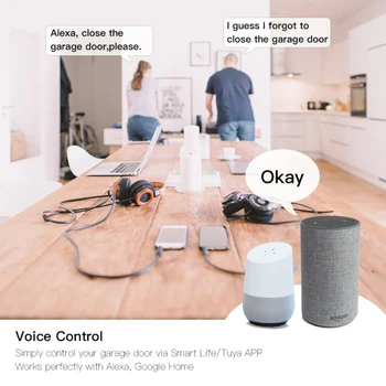 Wofea WiFi Slēdzis Smart Garāžas Durvju Nazis Kontrolieris Strādā Ar Alexa Echo Google Home SmartLife/Tuya APP Kontroles Nav Hub Pieprasīt
