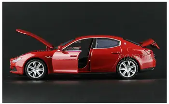 1/32 CaiPo Par Maserati Ghibli Lējumiem Modeļa Automašīnas Rotaļlietas Bērniem, Auto Zēni, Meitenes Dāvanas Pull atpakaļ Skaņas gaiši Sarkana/Balta/Zila