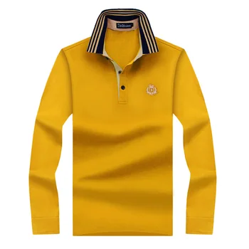 2019. gada Rudenī Vīriešiem Klasisks Polo Krekls Vīriešu Biznesa Gadījuma Kokvilnas Vīriešu Top Tees garām Piedurknēm Savukārt Apkakle Polo Krekls Plus Lieluma