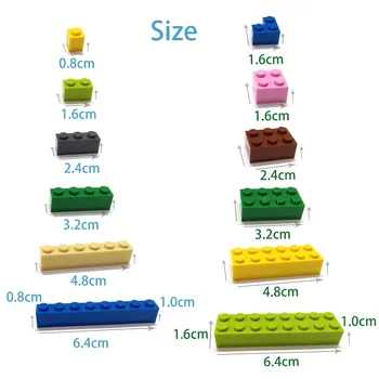300pcs 2x2 Punkti DIY Celtniecības Bloki Bieza Skaitļi Ķieģeļi Izglītības Creative Plastmasas Rotaļlietas Bērniem Saderīgs Ar 3003