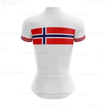 Norvēģijas Sieviešu Velosipēdu Jersey Velosipēds Top Vasaras Kreklu ar Īsām Piedurknēm MTB Riteņbraukšana Apģērbu Ropa Maillot Ciclismo Sacīkšu Velosipēdu Drēbes
