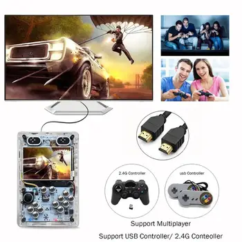 3.5 Collu Ekrāns, Video Spēļu Konsolēm 64GB HDMI Izeja Aveņu Pi 3 B+ Rokas Retro Spēles Spēlētājs Pi - Zēns Iebūvēts 10000 spēles