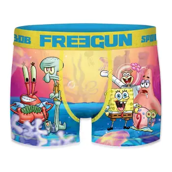 SpongeBob Freegun Pack 5 mens bokseris biksītes dažādās krāsās iespiests uz microfiber