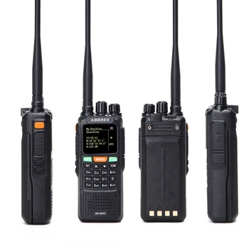 ABBREE AR-889G GPS 10Watts Walkie Talkie SOS 999CH Nakts Apgaismojums Duplex Repeater Dual Band Dual Saņem pārgājienu CB Ham Radio