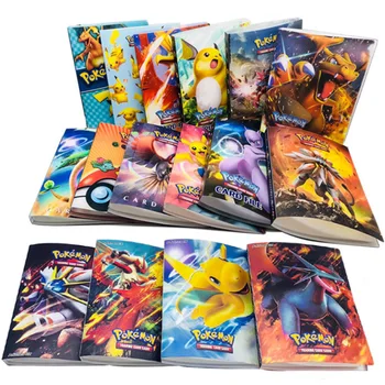 240Pcs Turētājs Albumu Rotaļlietu Kolekcijas Karikatūra Pokemon Spēles Kārtis Grāmata TAKARA TOMY Anime Pikachu Albums Bērniem Dāvanas