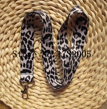 Jaunas 50 Gab Sajauc Leopard Graudu Čellam Tālruņa atslēgu ķēdes Kakla Siksna Atslēgas Lanyards Bezmaksas Piegāde LM034