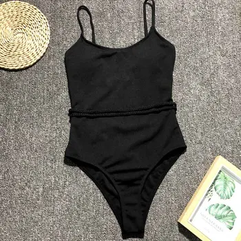 2019 Jauns Pārsējs, Peldkostīmu Sieviešu viengabala kostīmi Push up Solid Peldkostīmi Sieviešu peldkostīms Bikini, Sandales Mujer Monokini 5016