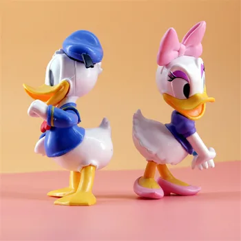 Disney Donald Duck Un Daisy Duck Rīcības Attēls Lelle Disney PVC Attēls Donald Duck Rotaļlietas Statuetes Bērniem Dāvanas Modelis Rotaļlietas 11cm