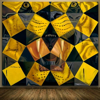 Abstrakts Mākslas darbs Tiger Vietnes Salvador Dali Dzīvnieku Eļļas Glezna drukāta uz Audekla Apgleznošana Sienu Mākslas Mūsdienu Mājas Dekoru Bez Rāmja