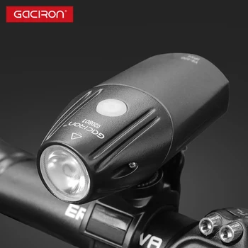 Gaciron Cikla USB Lādējamu Priekšējās Gaismas Velosipēdu Ķivere Gaismas Velosipēdu LED Stūres Lampas Ūdensnecaurlaidīgs Velo Drošības Brīdinājums Flash