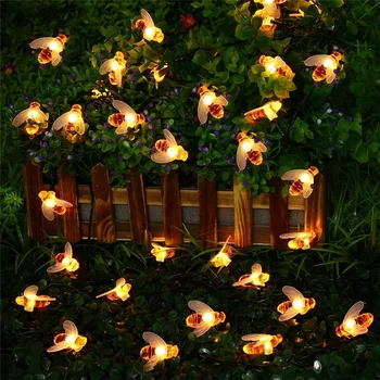 10LED 1,5 m Bišu Formas LED String Gaismas Bateriju Darbināmas Ziemassvētku Vītnes Pasaku Gaismas Brīvdienu Puse, Dārza Dekorēšanai