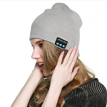 Āra Bluetooth V5.0 Austiņas Klp Bezvadu Cepuru Modes Beanies Smart Kartes Mic un Austiņas Skaļruni Ziemas TF Mūzikas Siltu Cepuri F3O5
