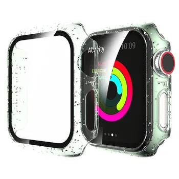 Super Plānas Pārredzamu Gadījumā Der Apple Skatīties Series 5 4Case Ar Ekrāna Aizsargs, Ūdensizturīgs Saskrāpēt, Lai Iwatch 44mm 42mm 40mm