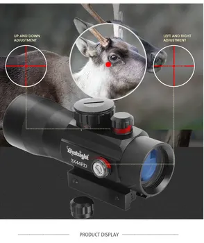 3X44 Zaļā Red Dot Sight Taktiskās darbības Joma Optika Riflescope Red Dot darbības Joma Fit 11/20mm dzelzceļa Šautene Jomu Medībām