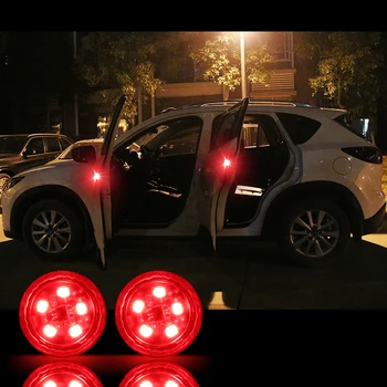 2gab Mirgojošs LED Brīdinājuma Auto Lampas Strobe luksoforu Uzstādīt Auto Durvīm, Gaismas Sadursmi Magnētiskā Kontrole Sarkans Dzeltens Zils