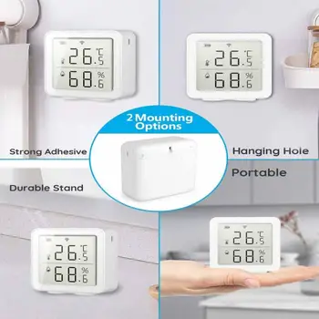 Ir 2021. WiFi Viedo Mājas Temperatūras Sensors, Bezvadu Temperatūras Smart Alarm Zema patēriņa Detektoru App Kontroles Smart Home
