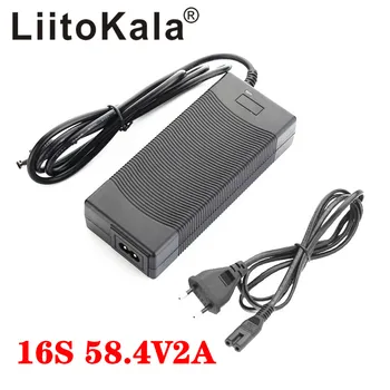 LiitoKala 48V 2A LiFePO4 baterijas Lādētāju 58.4 V 2A 100-240VAC DC LiFePO4 Baterijas Lādētāju 16S 24V LiFePO4 Akumulatoru